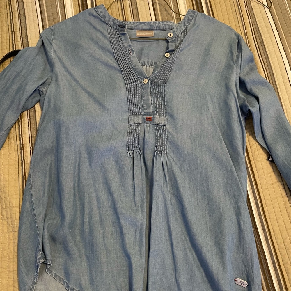 Blouse 3/4 sleeves jeans/blue